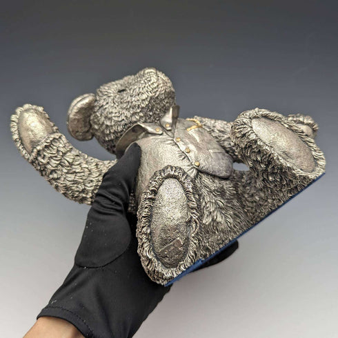 UK Country Artists Super Large Teddy Bear Sterling Silver Sculpture Figurine World Limited 100