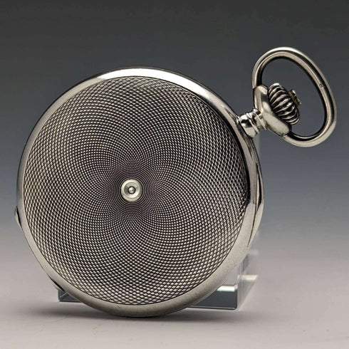 antique Ulysse Nardin pocket watch silver side hunter case works well