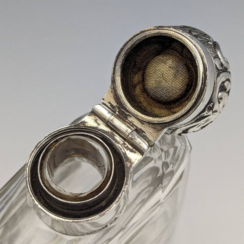 1900 年英國古董玻璃瓶純銀蓋 RW Forsyth