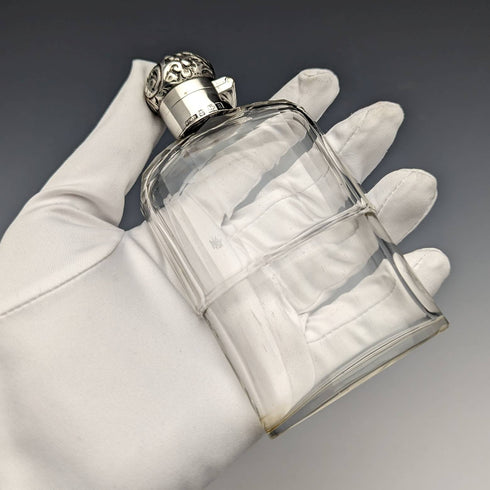 1900 年英國古董玻璃瓶純銀蓋 RW Forsyth