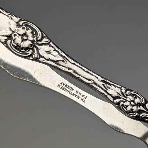 北欧ヴィンテージ シルバープレート製 シュガートング TH Marthinsen