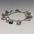 British vintage sterling silver charm bracelet 31g