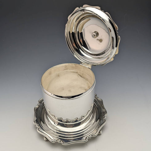 British Antique Silver Plated Biscuit Barrel Henry Atkins