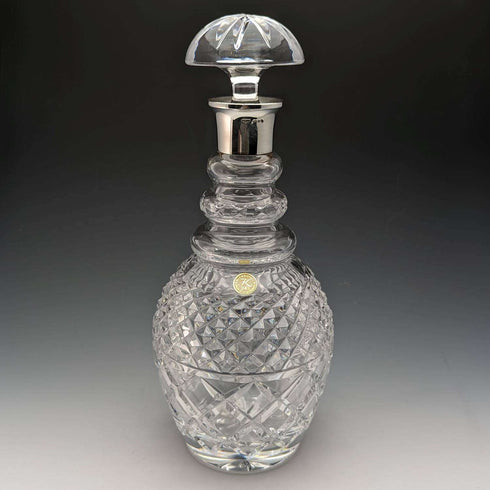 1979 年英國復古切割玻璃純銀醒酒器 Mappin 和 Webb