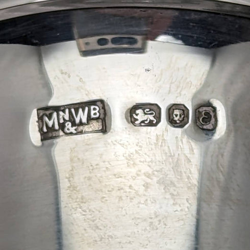 1979 年英國復古切割玻璃純銀醒酒器 Mappin 和 Webb