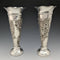 1903 British Antique Sterling Silver Vase Pair Earrings Total 214g No Inner