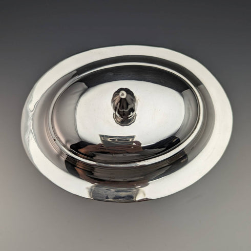 British vintage silver plated biscuit barrel