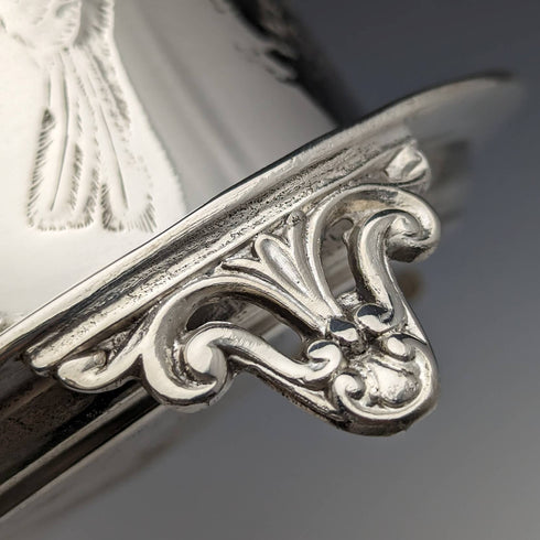 British Antique Silver Plated Biscuit Barrel WWHarrison & Co