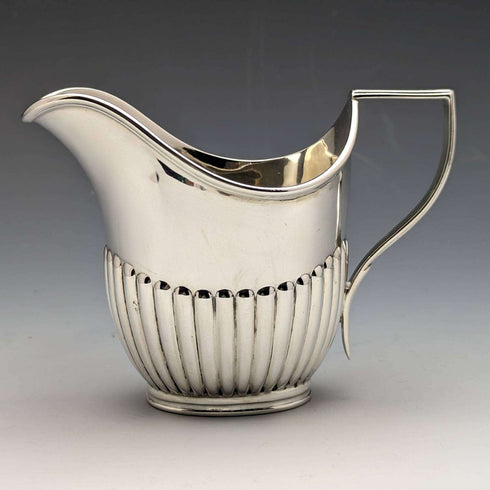 1902 British Antique Sterling Silver Sugar Pot & Cream Jug Total 294g Fordham & Faulkner