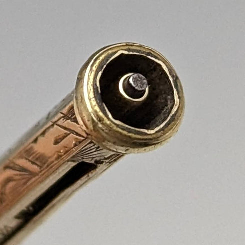 古董自動鉛筆鍍金玻璃裝飾伸縮 70-90 毫米