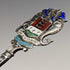 1938 British Vintage Sterling Silver Enamel Souvenir Spoon