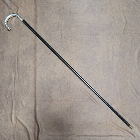 1909 年英國古董紳士手杖純銀彎柄 92 厘米