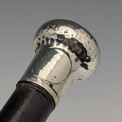 約 1920 年英國古董男士手杖純銀圓形手柄 87 厘米