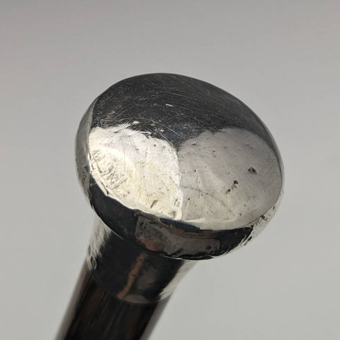 1919 年英國古董男士 Buambrella 綠色純銀圓形手柄 87 厘米