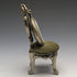 1940s Brass Chair Pocket Watch Holder with Moss Green Seat