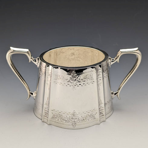 1880 年左右英國古董鍍銀茶壺 3 件套庫珀兄弟