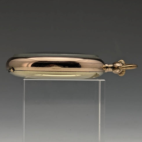 circa 1930 vintage omega pocket watch gold plated open face working well