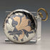 Around 1921 Antique Longines pocket watch Niello decorated silver side case Works well