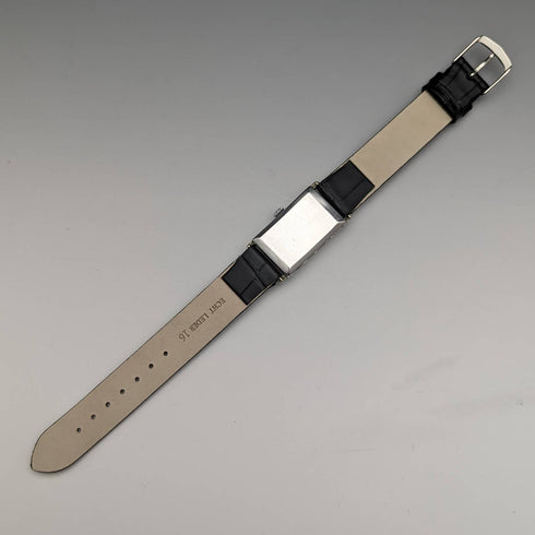 British vintage Benson alloy rectangular case wristwatch works well