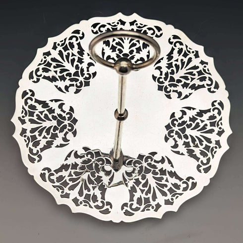 1922 English Vintage Silver Plated Cake Stand Mappin and Webb