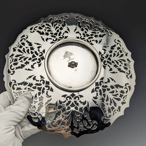 1922 年英國復古鍍銀蛋糕架 Mappin 和 Webb