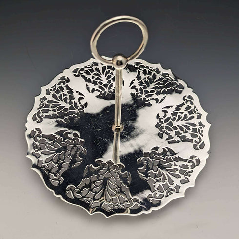 1922 English Vintage Silver Plated Cake Stand Mappin and Webb