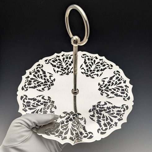 1922 年英國復古鍍銀蛋糕架 Mappin 和 Webb