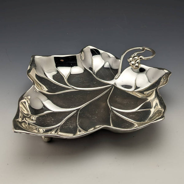 German Vintage Silver Plated Leaf Dish WMF