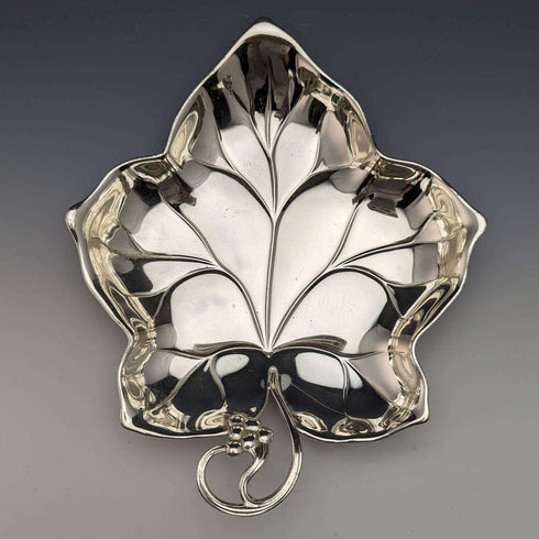 German Vintage Silver Plated Leaf Dish WMF