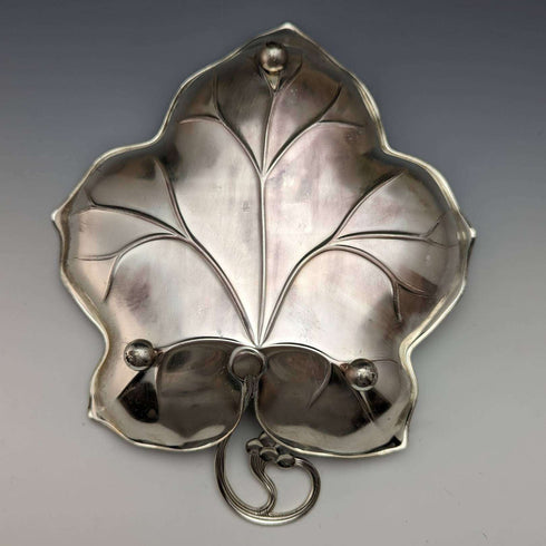 German Vintage Silver Plated Leaf Dish WMF