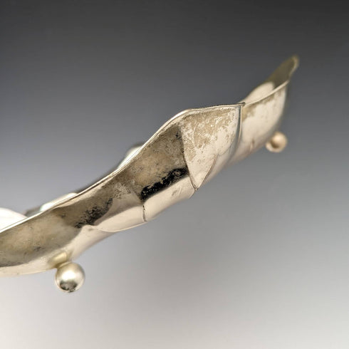 German Vintage Silver Plated Leaf Dish WMF