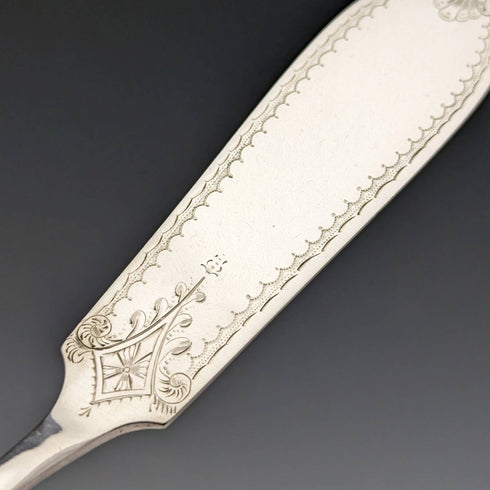 1885年頃 英国アンティーク シルバープレート製 フィッシュカトラリー6ペアセット Mappin and Webb