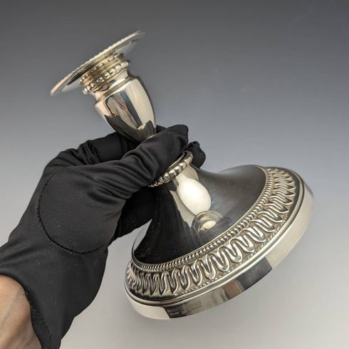 British Vintage Silver Plated Candle Stand Candelabra Viners