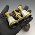 French antique mother-of-pearl decorated opera glasses binoculars with case Verne