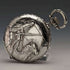 Around 1909 Antique Longines pocket watch Relief engraving Hunter case on silver side Works well