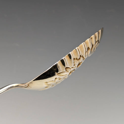 1900年頃 英国アンティーク シルバープレート製 ベリーサービングスプーン ペア ケース入