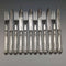 1930s British vintage silver plate dessert cutlery 6 pair set John Round