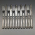 1930s British vintage silver plate dessert cutlery 6 pair set John Round
