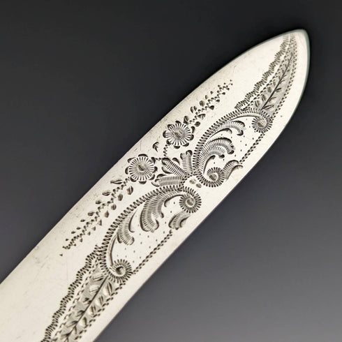 1930s British vintage silver plate dessert cutlery 6 pair set John Round