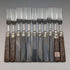 Around 1900 British Vintage Natural Stone Handle Cutlery 12 Pair Set Boxed Cavendish