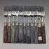 Around 1900 British Vintage Natural Stone Handle Cutlery 12 Pair Set Boxed Cavendish