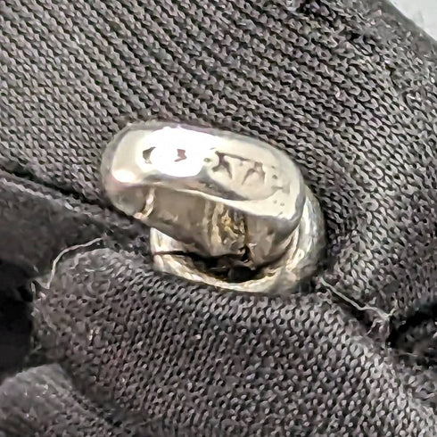 1920年頃 英国アンティーク 純銀製アルバートチェーン 46g グリーンストーン回転フォブ