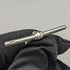 Cadena doble Albert de plata esterlina, antigüedad británica de alrededor de 1900, 34 g, con dije de borla