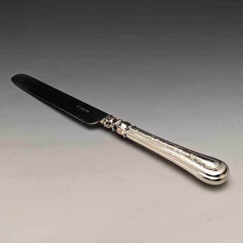 1833年 英国アンティーク 純銀製 デザートカトラリー 5ペアセット 計383g トレー入 Thomas Samson