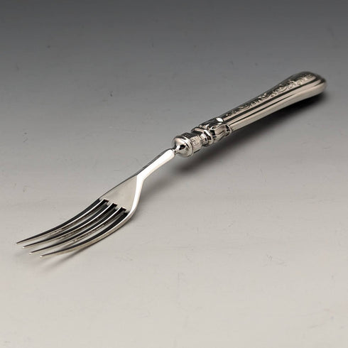 1833年 英国アンティーク 純銀製 デザートカトラリー 5ペアセット 計383g トレー入 Thomas Samson