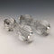 1903 British antique cut glass knife rest pair sterling silver decoration J Gilbert