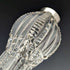 1903 British antique cut glass knife rest pair sterling silver decoration J Gilbert