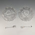 1927 British vintage cut glass dish pair sterling silver fork set CW Fletcher & Sons boxed