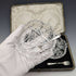 1927 British vintage cut glass dish pair sterling silver fork set CW Fletcher & Sons boxed