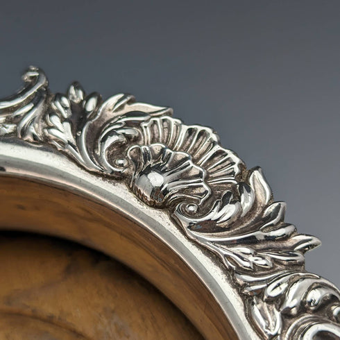 英國古董銀盤瓶杯墊